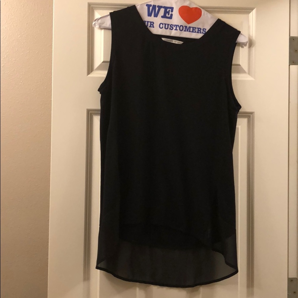 Black sleeveless top